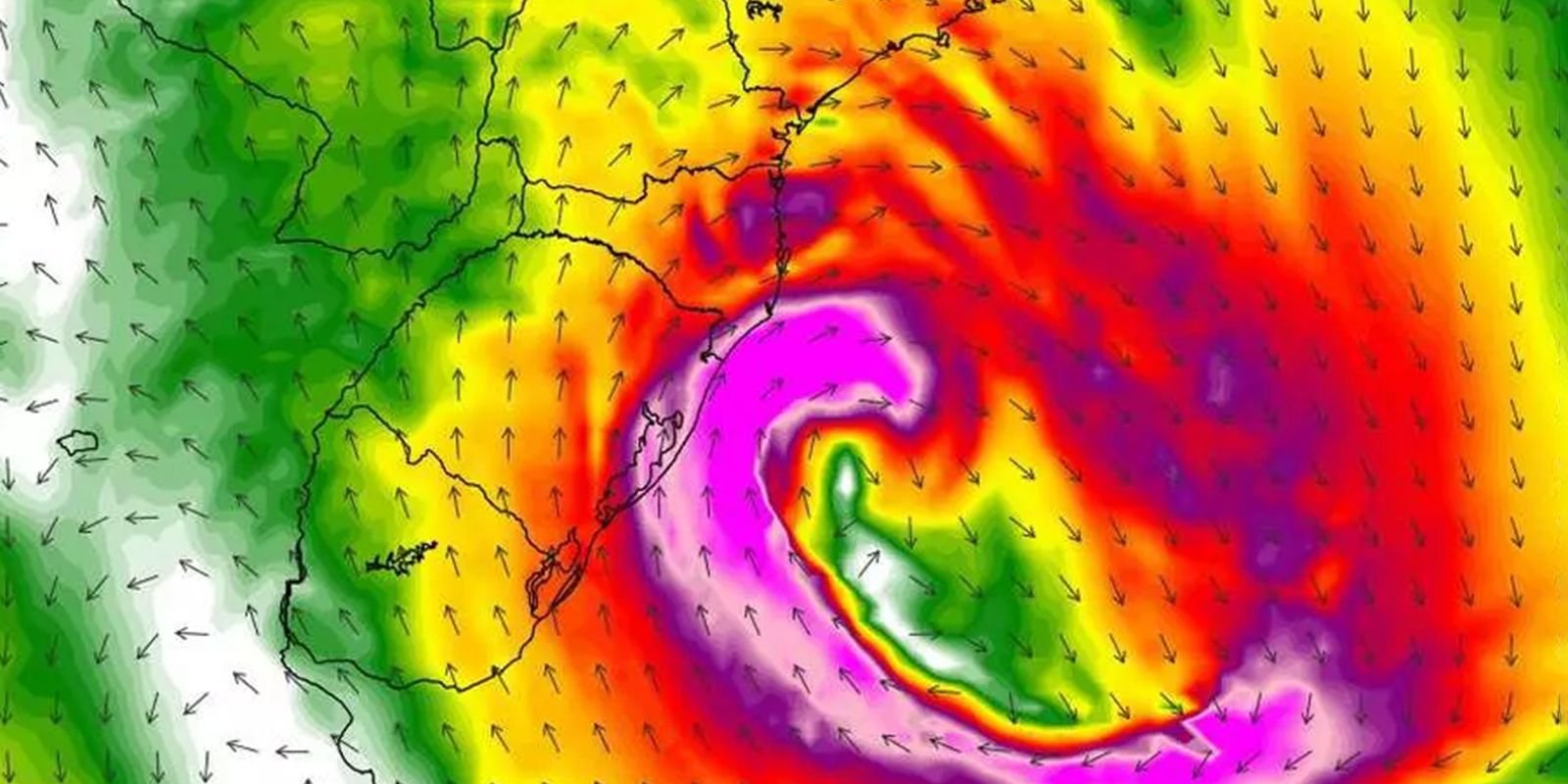 Ciclone mantém tempo instável no Sul e Sudeste