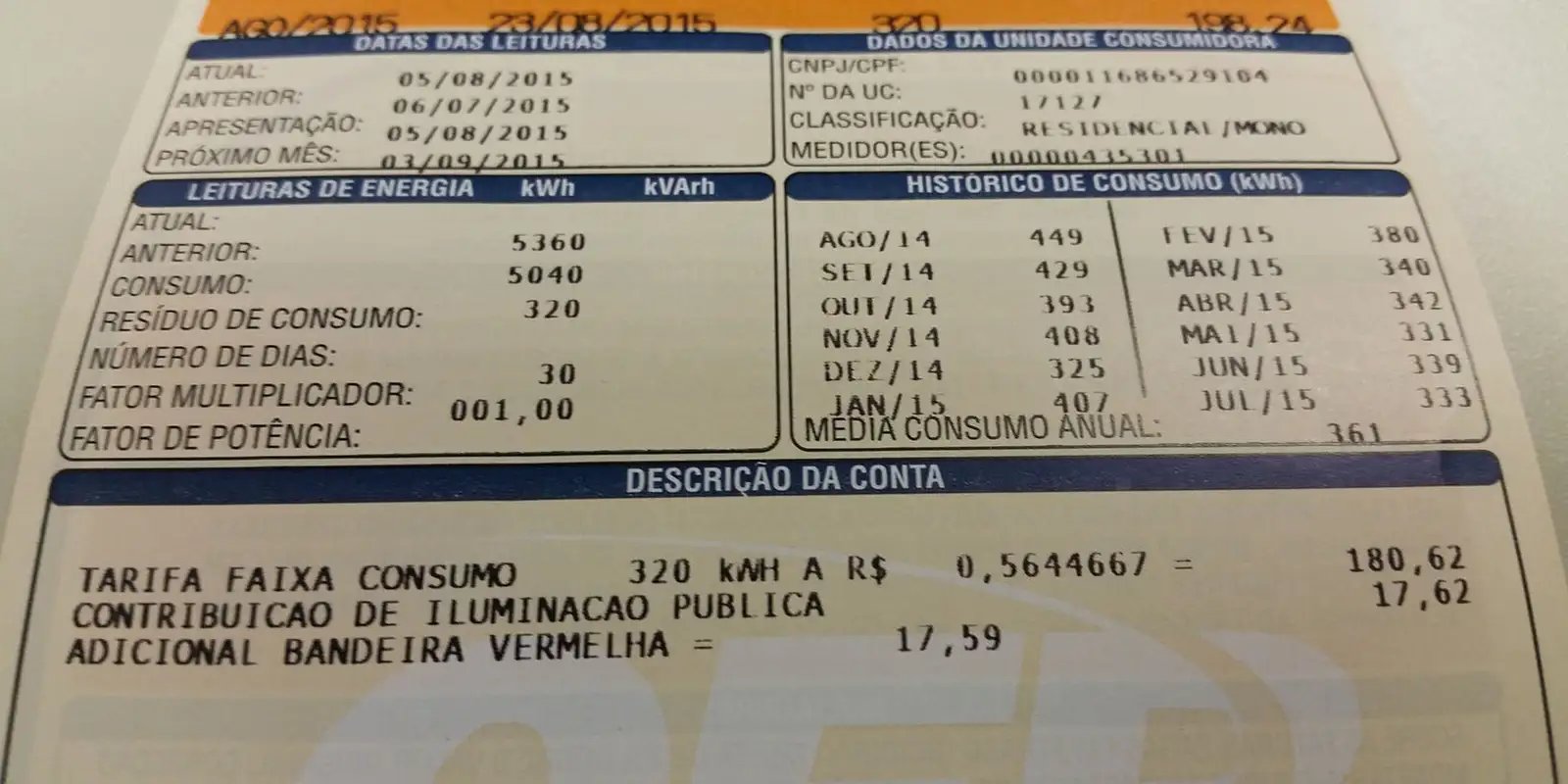 Consumidor pagará menos na conta de luz em janeiro