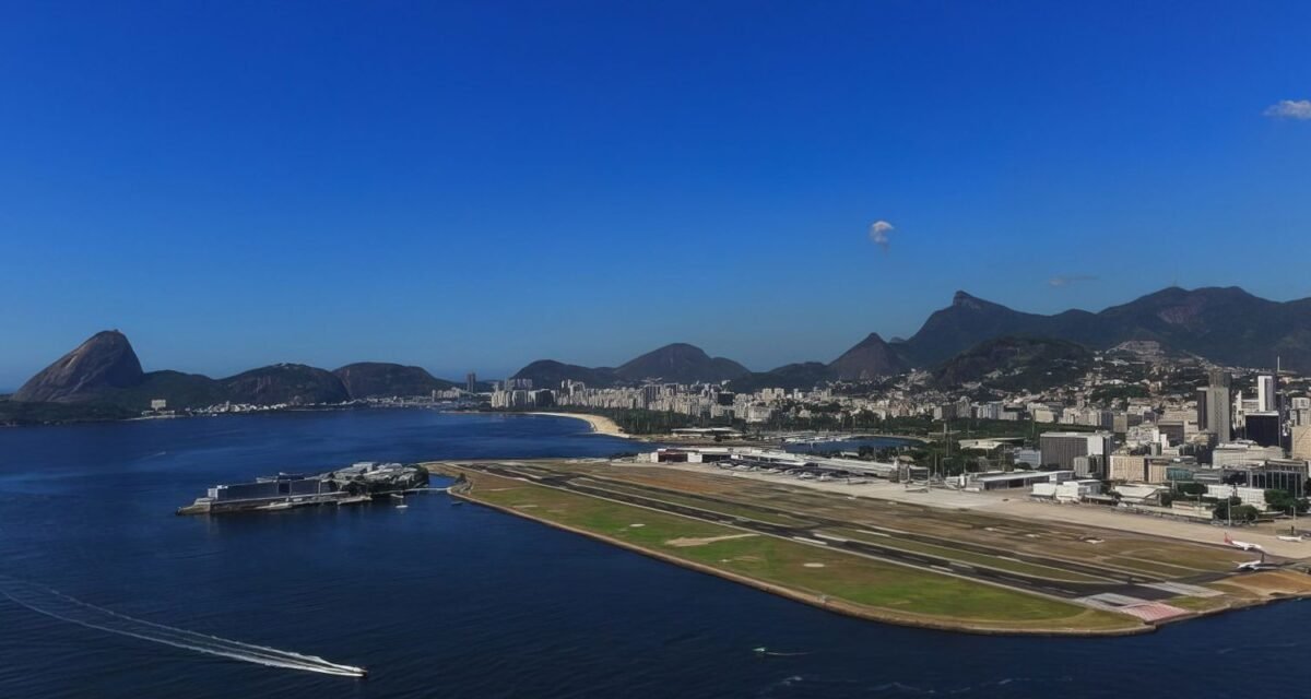 Avião derrapa no Santos Dumont e voos são cancelados