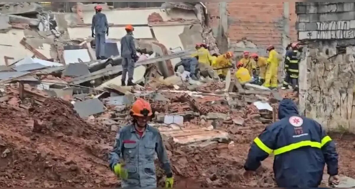 Prédio desaba em São Bernardo do Campo e deixa quatro feridos