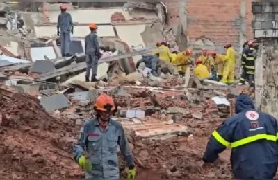 Prédio desaba em São Bernardo do Campo e deixa quatro feridos