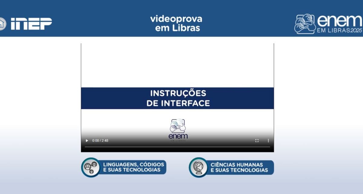 Plataforma Enem Libras ganha atualização com provas de 2017 a 2025