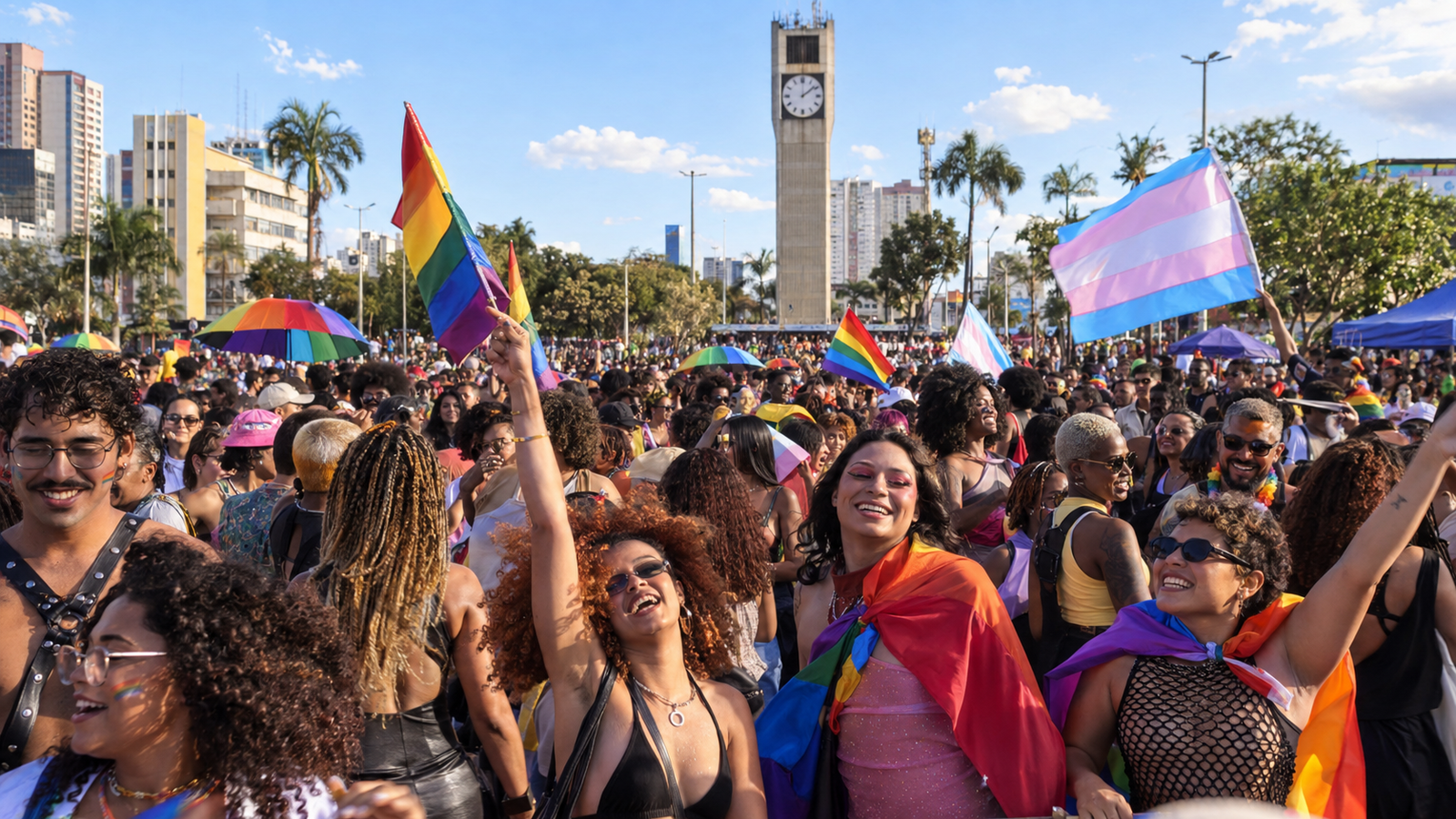 Registro de mobilização do orgulho LGBTQIA+ em Taguatinga, imagem de arquivo.
