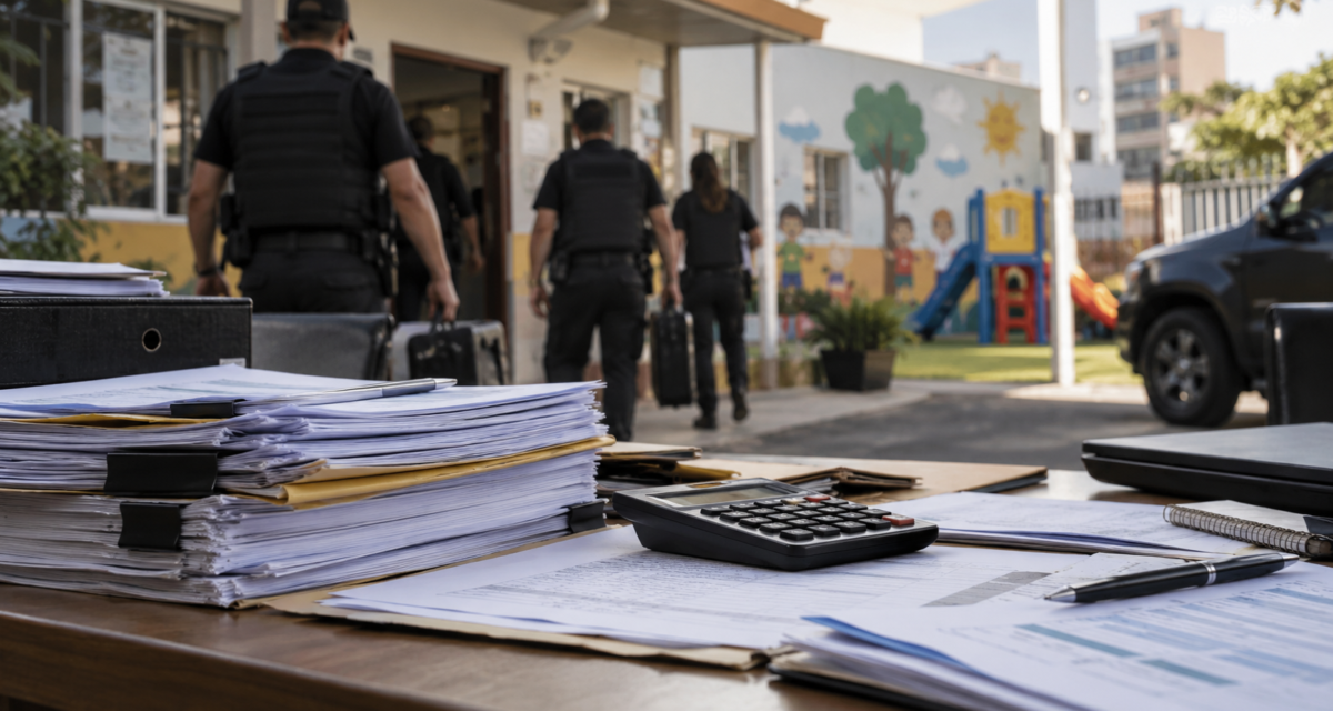 Agentes participam de investigação sobre contratos e prestação de contas de uma organização social no Distrito Federal