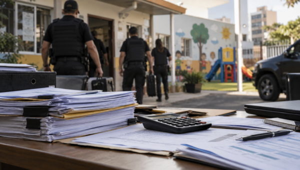 Agentes participam de investigação sobre contratos e prestação de contas de uma organização social no Distrito Federal