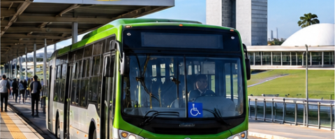 Ônibus do transporte público em Brasília