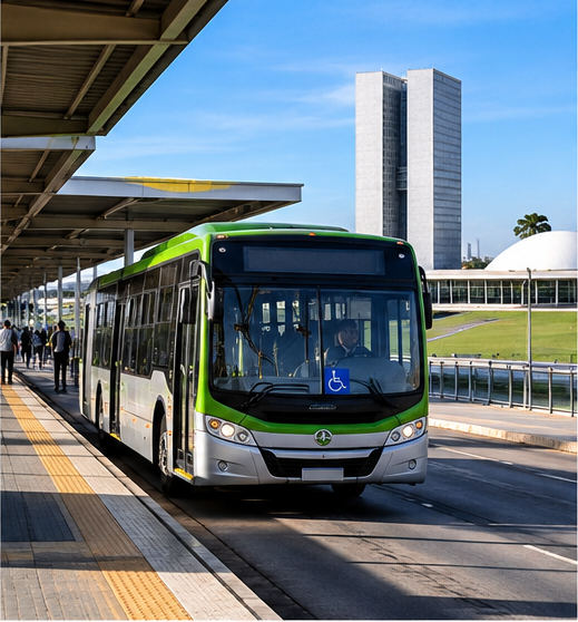 Ônibus do transporte público em Brasília
