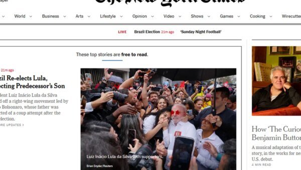 Imprensa internacional destaca vitória histórica de Lula