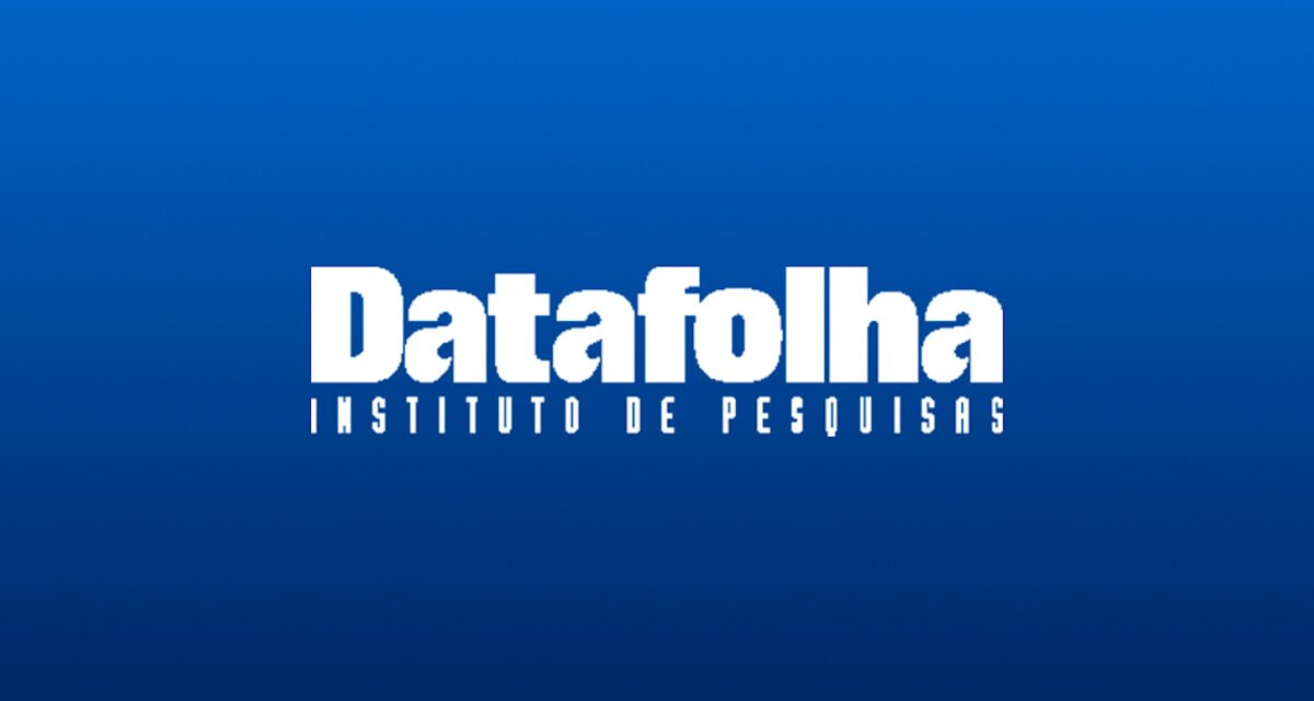 Logotipo do Instituto Datafolha, responsável por pesquisa eleitoral